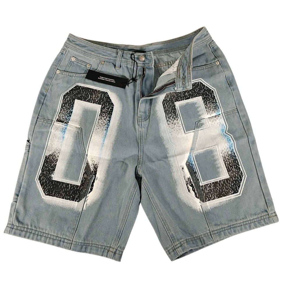 Civil‎ Regime Denim Jean Cargo Shorts Mens 32 Blue Carpenter Workwear New